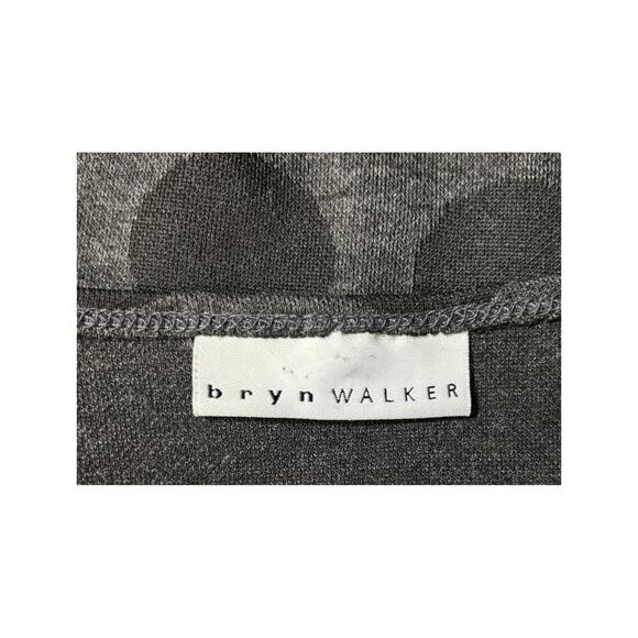 Bryn Walker Knit Top Size Medium Gray Black Dot Abstract Artsy Lagenlook Boxy - Picture 5 of 9